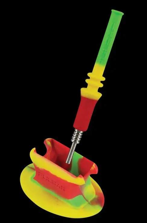 Pulsar Rip Vapor Straw With Stand – Rasta Colorway 1