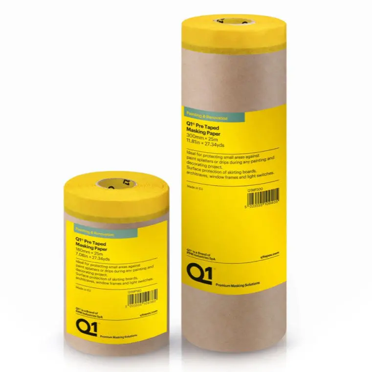 Q1 Pre-Taped Masking Paper Roll For Clean, Efficient Painting 1