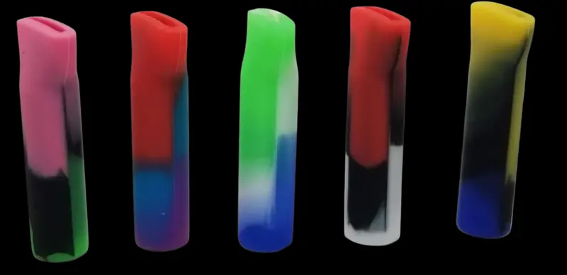 Quik Wikk Trippy Tips – 12-Pack Reusable Silicone Rolling Aids (Smoke Bloo) 1