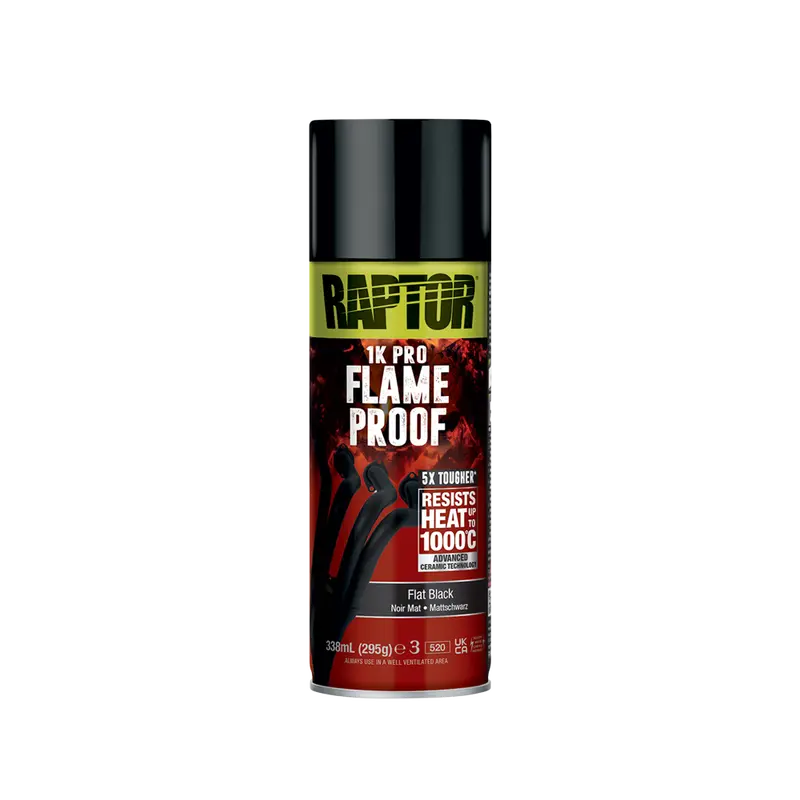 Raptor High Heat 1K Pro Flame-Proof Flat Black Topcoat 1