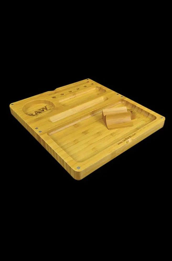Raw Backflip Magnetic Bamboo Rolling Tray 1