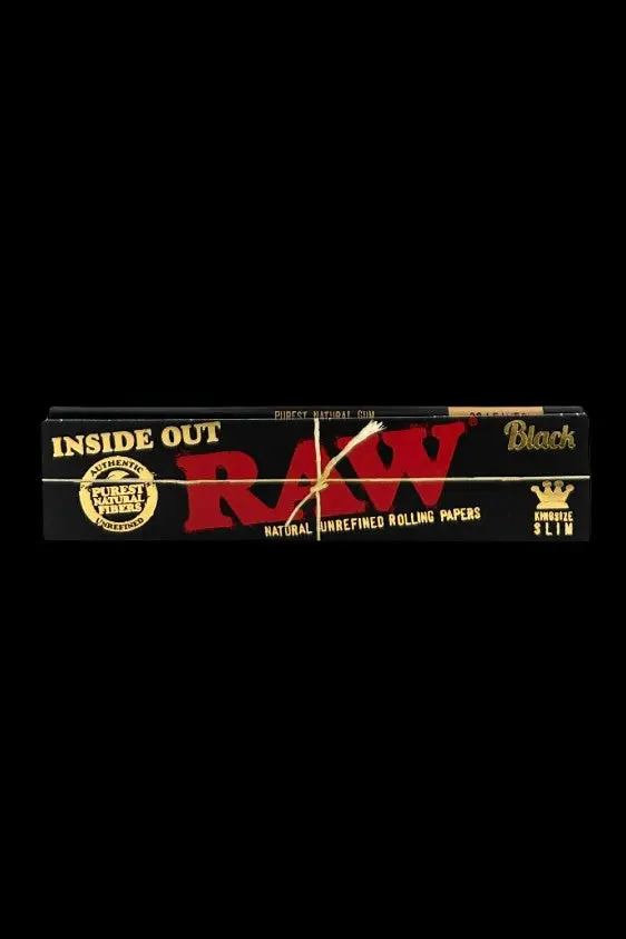 Raw Black Inside-Out King Size Slim Papers 1