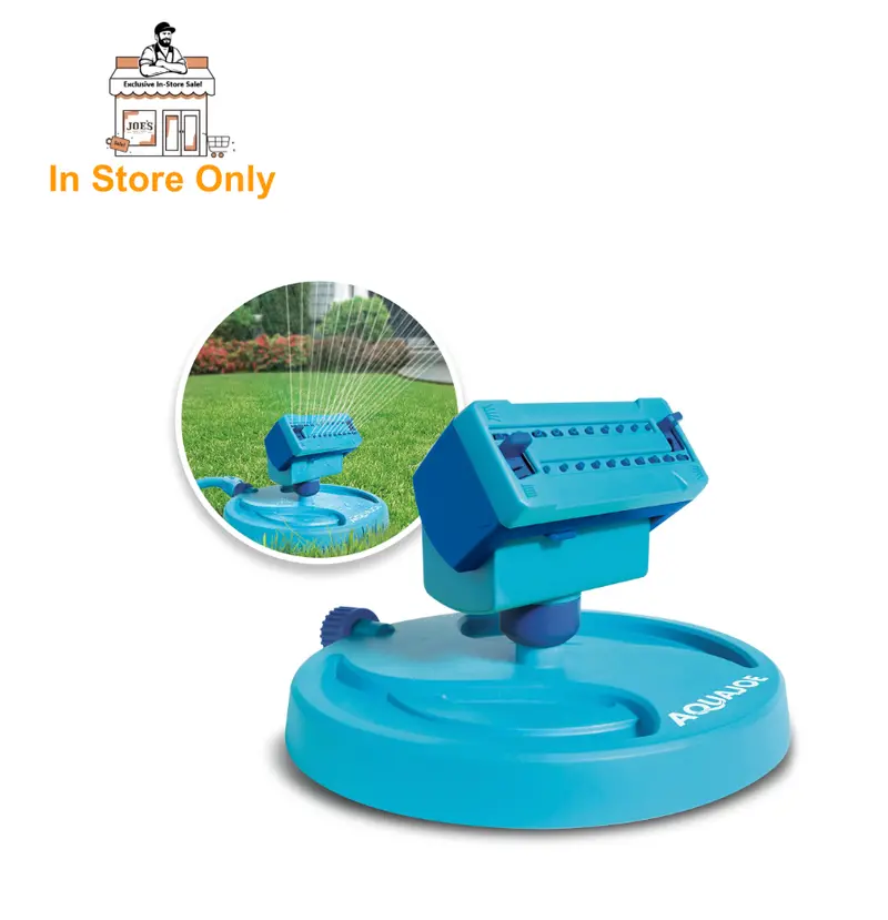 Refurbished Aqua Joe Aj-Ospr20 Mini Oscillating Sprinkler – Gear-Driven, Sled-Mounted, Adjustable Coverage Up To 4,250 Sq. Ft. (In-Store Exclusive) 1