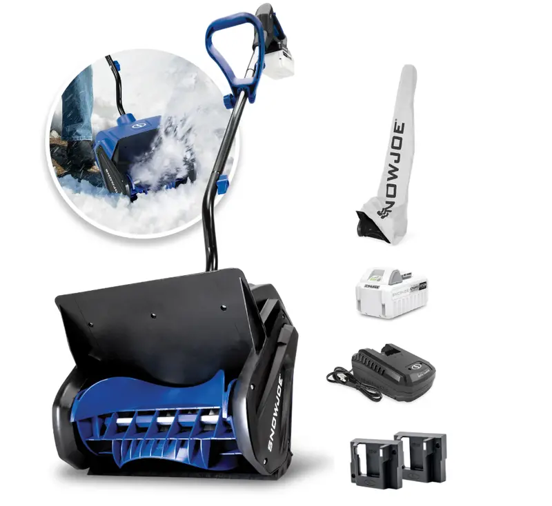 Refurbished Snow Joe 24V 13-Inch Cordless Snow Shovel Kit – 5.0Ah Battery, Charger, Cover & Holders 1