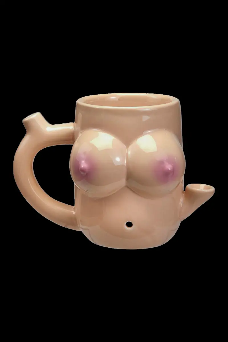 Roast & Toast Boob-Shaped Ceramic Mug Pipe 1