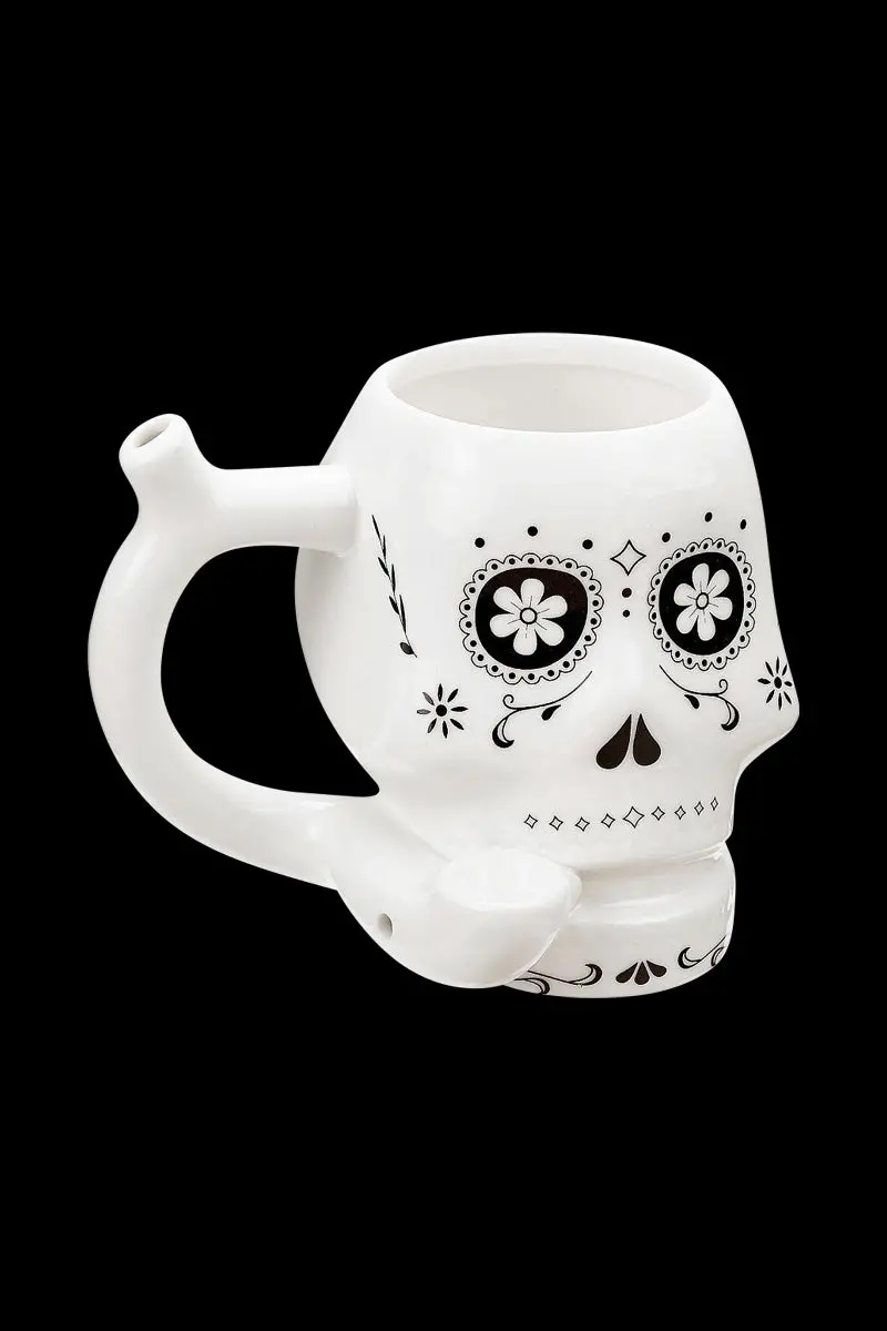 Roast & Toast Sugar Skull Ceramic Pipe Mug 1