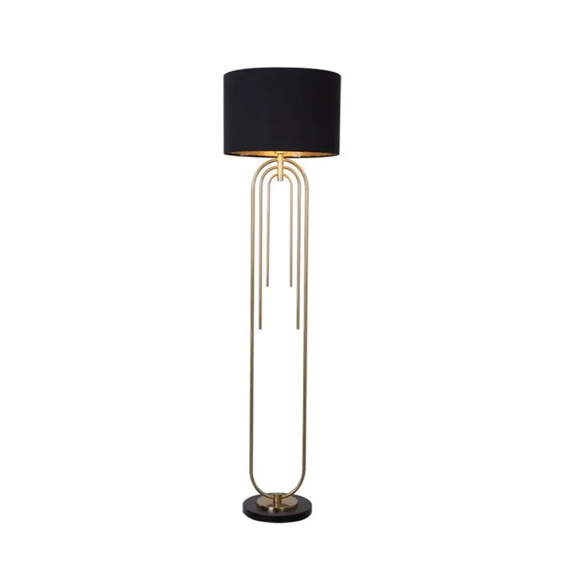 Roberta Floor Lamp – Matte Brass And Black Modern Design 1