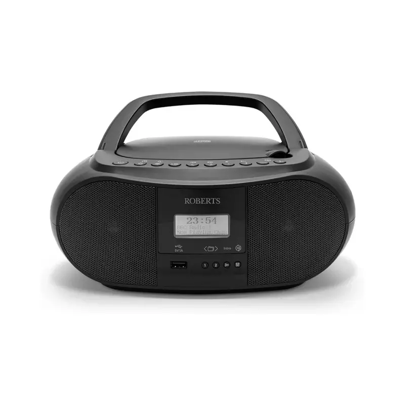 Roberts Zoombox 4 Cd Player Boombox – Sleek Black Design 1