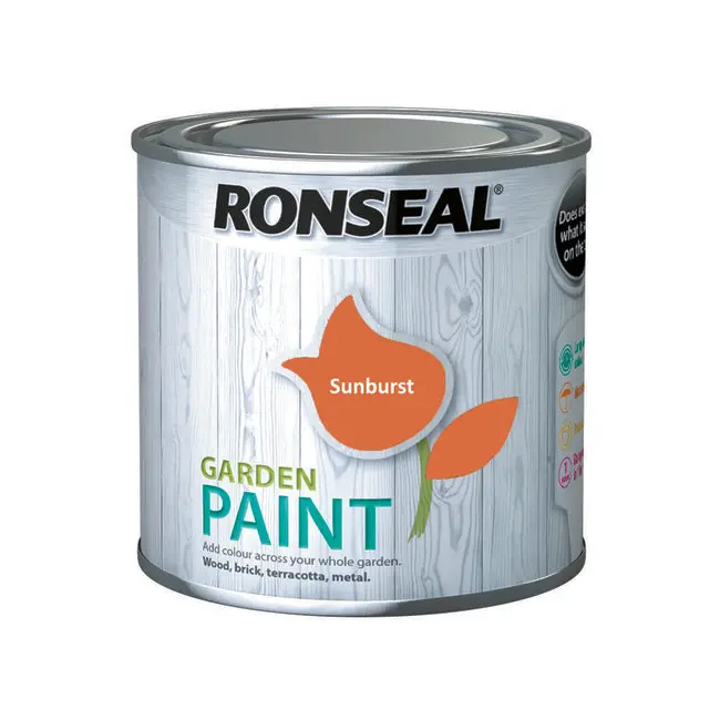 Ronseal Garden Paint In Sunburst Orange – 250Ml 1