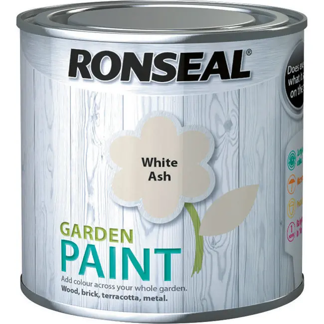 Ronseal Garden Paint – White Ash, 250Ml Small-Batch Outdoor Paint 1