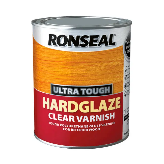 Ronseal Ultra Tough Varnish – Hardglaze Finish, 750Ml High-Gloss Exterior Sealant 1