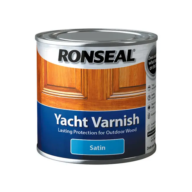 Ronseal Yacht Varnish – Satin Finish, 250Ml Compact Marine Sealant 1