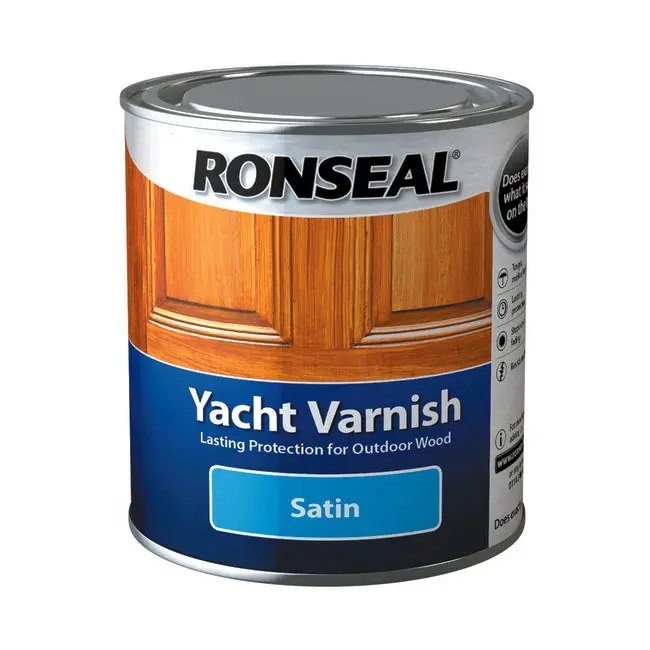 Ronseal Yacht Varnish – Satin Finish, 500Ml Premium Exterior Varnish 1