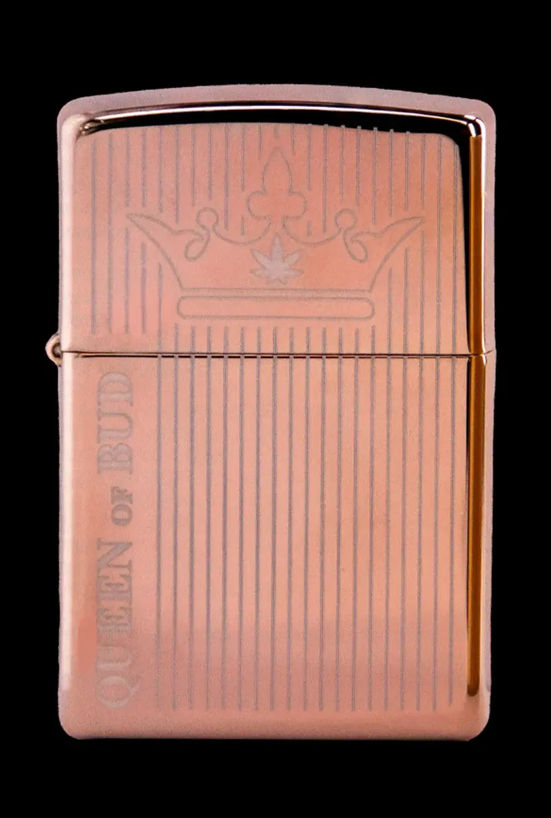 Rose Quartz Vertical Flame Zippo Lighter – Queen Of Bud Series 1