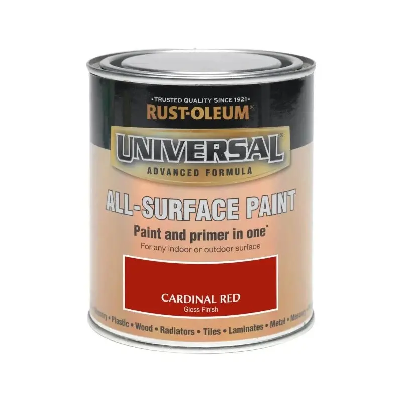 Rust-Oleum Universal Gloss Paint & Primer In Cardinal Red – No Undercoat Needed 1