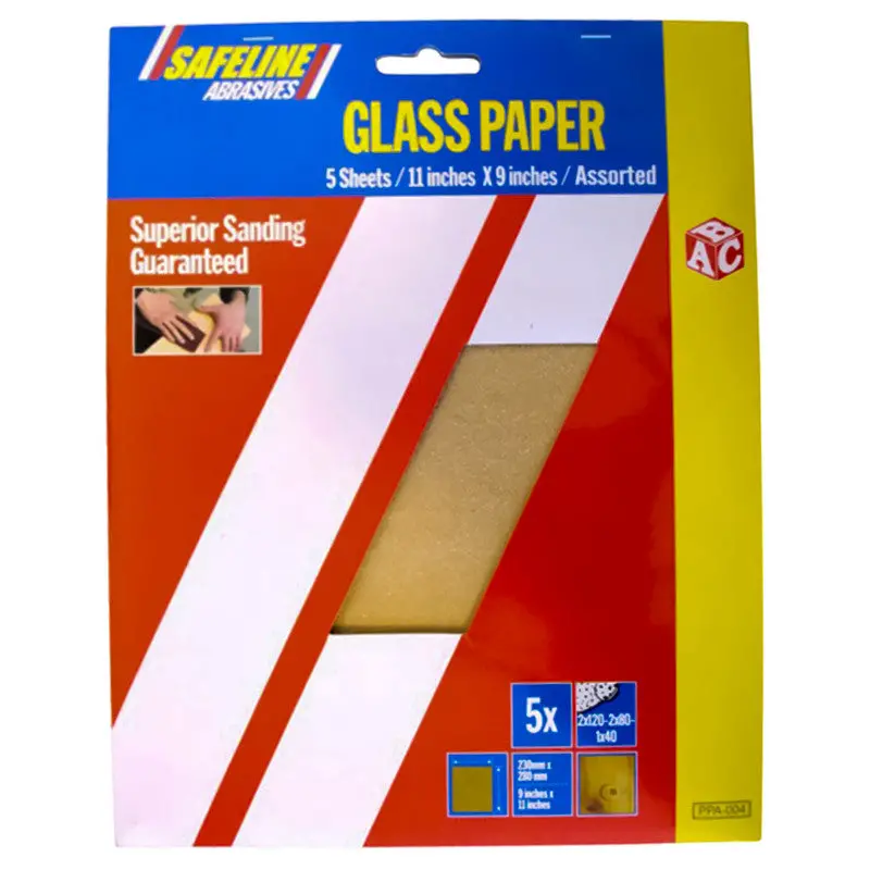 Safeline Assorted Glass Paper Sheets For Precision Finishing 1
