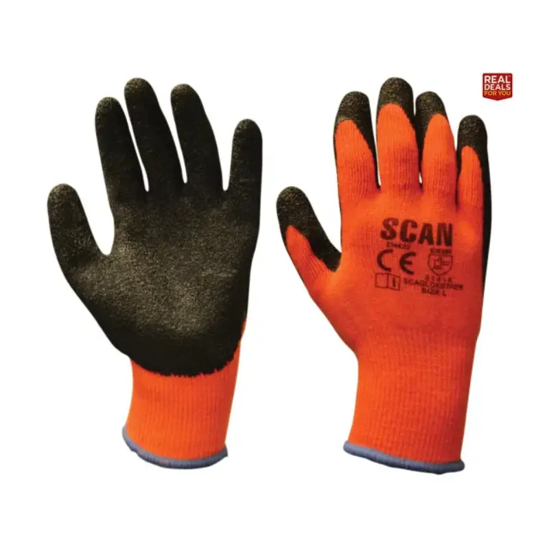 Scan Dipped Thermal Latex Gloves – 3-Pair Pack For Enhanced Grip And Comfort 1