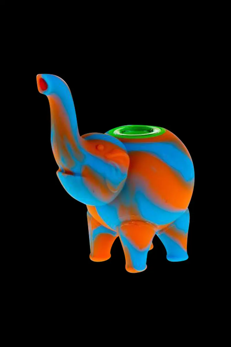 Silicone Elephant-Shaped Mini Hand Pipe 1