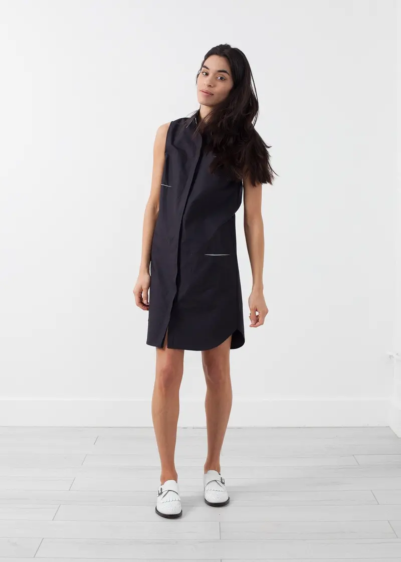 Sleeveless Dress With Concealed Pockets 1