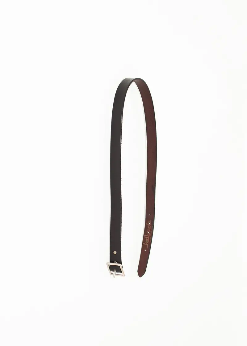 Slim Leather Belt – Black 1
