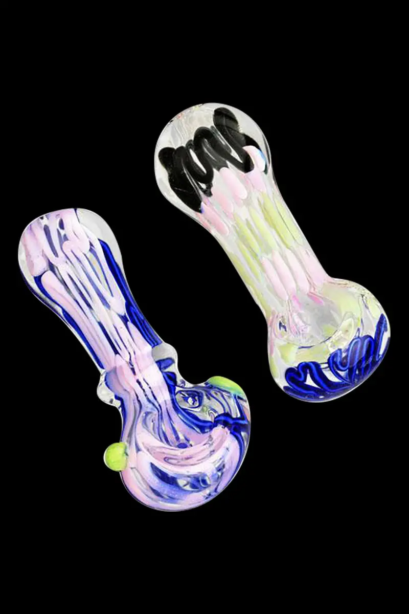 Slime-Strand Textured Hand Pipe – 3.5 Inches, Assorted Hues 1