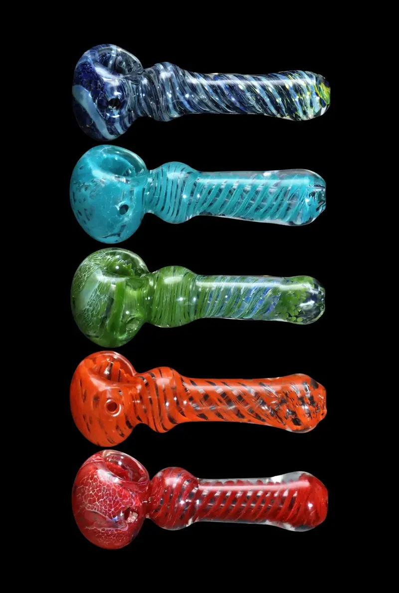 Smoke Cartel 3-Inch Swirled Fumed Glass Hand Pipe 1