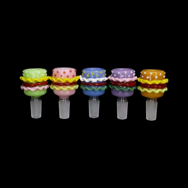 Smoke Cartel Burger-Shaped Glass Bowl – 14Mm, Assorted Colors 1