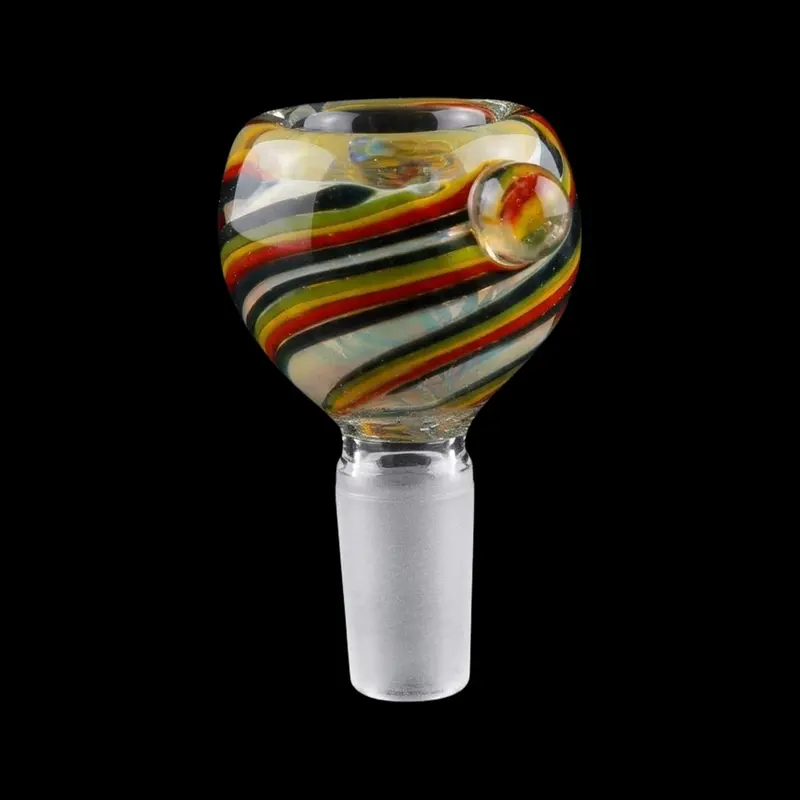 Smoke Cartel Rasta-Inspired Swirl Bowl – 14Mm 1