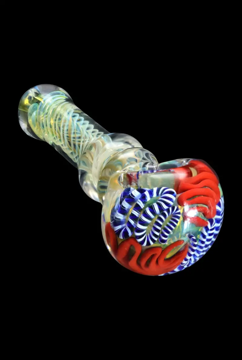 Smoke Cartel Twisting Art Spoon Pipe – 3.5-Inch Sculptural Glass Pipe 1