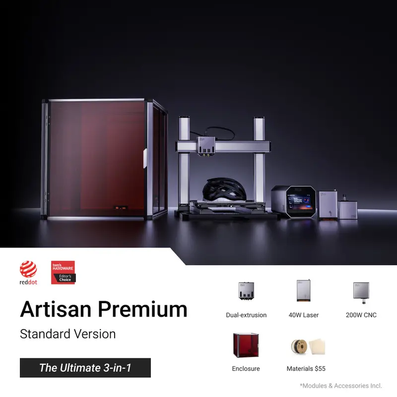 Snapmaker Artisan All-In-One 3D Printer, Cnc, Laser Machine 1