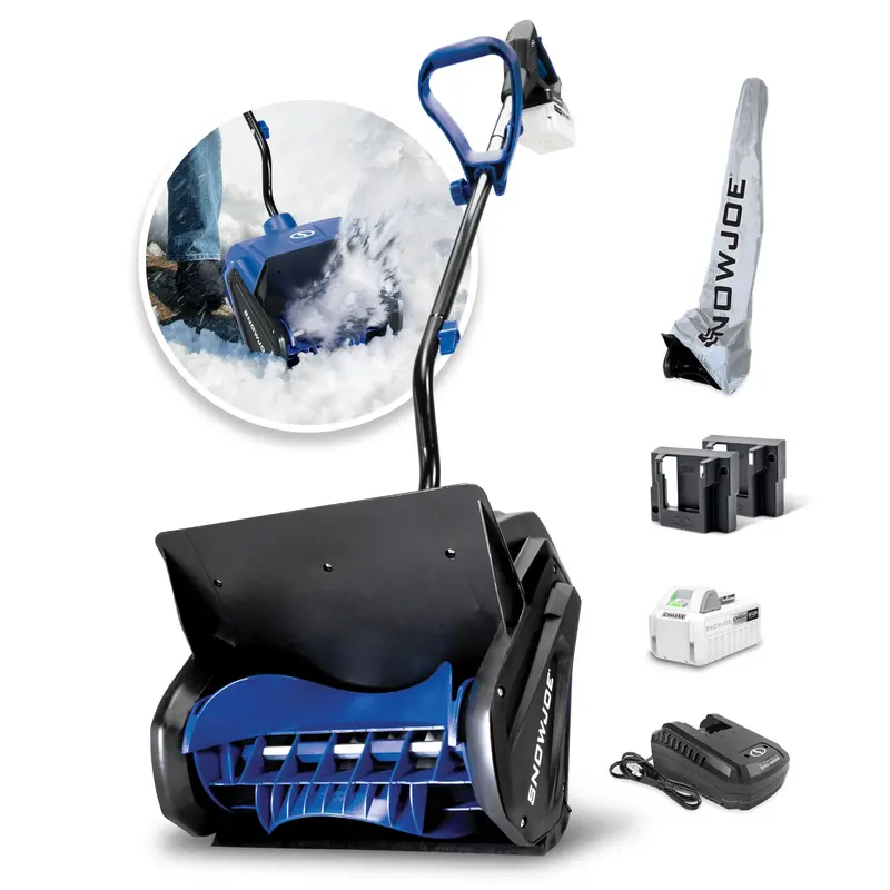 Snow Joe 24V-Ss13-Max Refurbished Cordless Snow Shovel Kit – 13-Inch Clearing, 4Ah Battery, Quick Charger, Holder, And Protective Cover 1