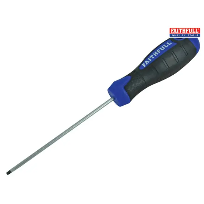 Soft-Grip Flared Slotted Screwdriver – 5.5Mm Tip, Ergonomic Handle 1