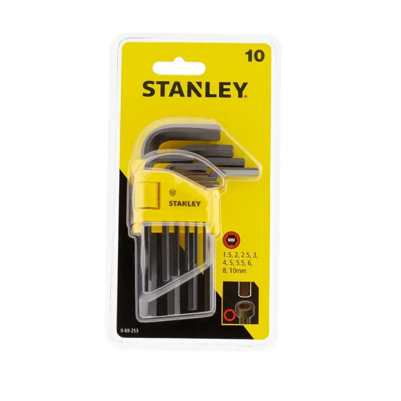Stanley 10-Piece Hex Allen Key Set – Metric Sizes (1.5Mm To 10Mm) 1