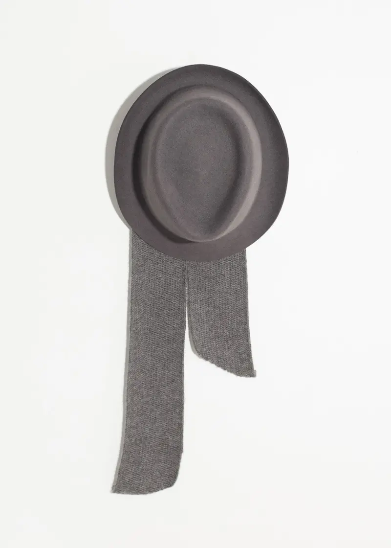 Steel Grey Kate Wide-Brim Hat 1