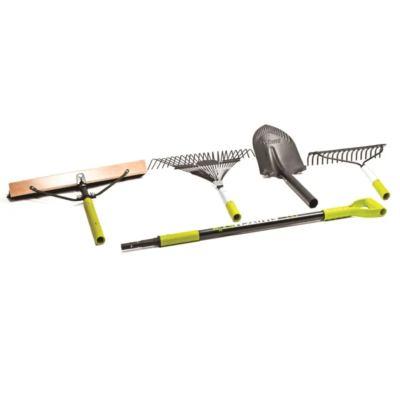 Sun Joe Sj-Hs101 Switchstik 4-In-1 Convertible Outdoor Tool – Shovel, Broom, Leaf Rake, And Garden Rake In One 1