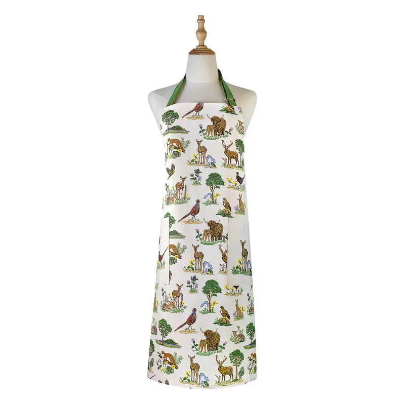 Thistlewood Green Cotton Apron – Natural Fibre, Reinforced Stitching & Deep Pockets 1