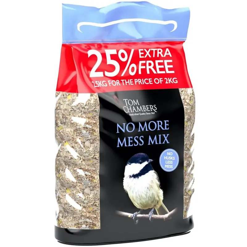 Tom Chambers No-Mess Wild Bird Food Mix – 2.5 Kg Suet-Free Blend 1
