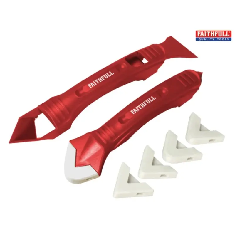 Two-Piece Silicone Scraper Set – Flexible Edges For Caulk & Adhesive Removal 1