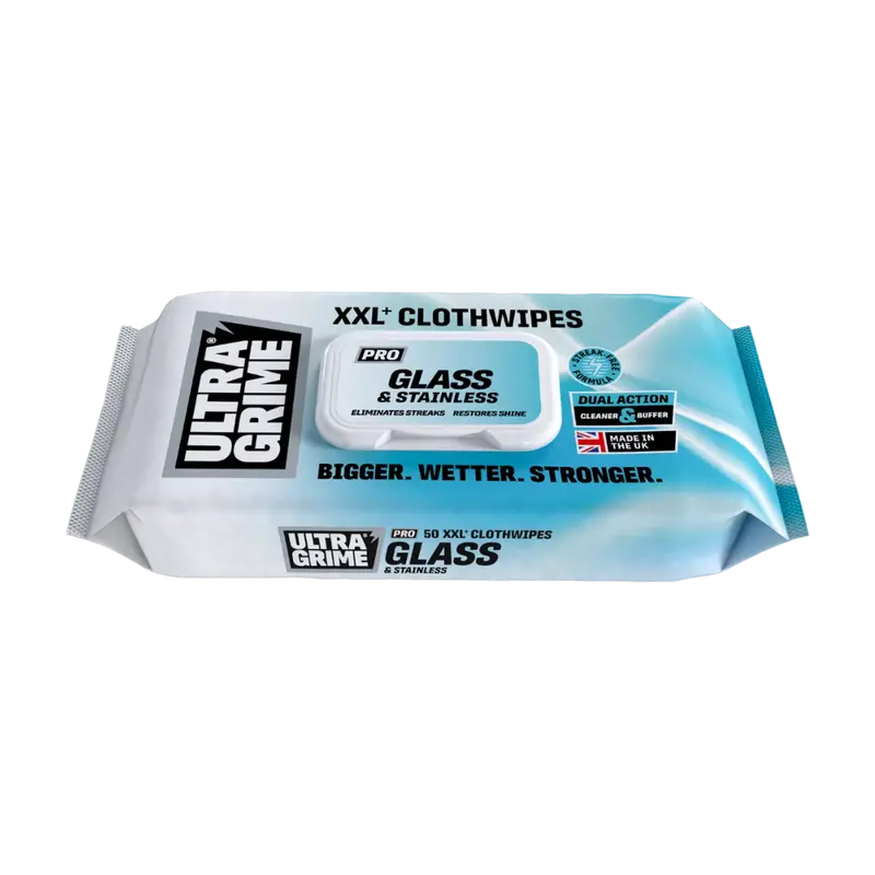 Ultragrime Pro Glass & Stainless Steel Xxl Clothwipes – Lint-Free Wipes 1