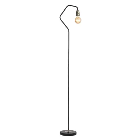 Venus Black & Antique Brass Floor Lamp – 1-Light Standing Luminaire 1