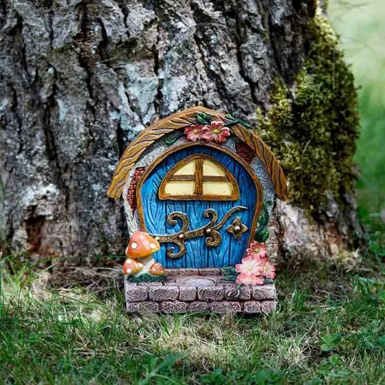 Whimsical Fairy And Elf Door Garden Decor Set 1