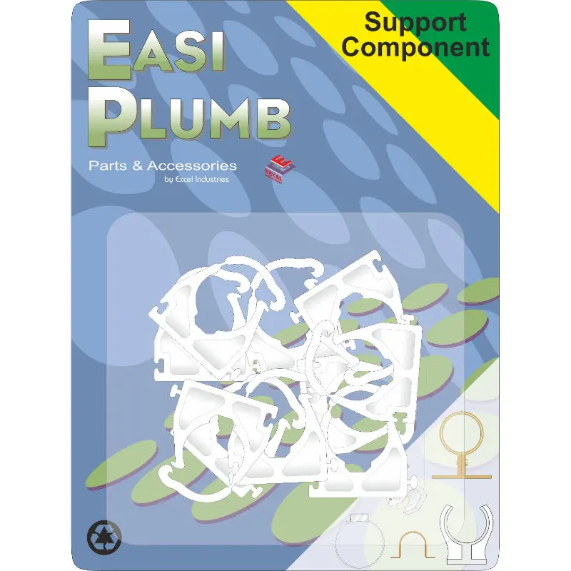 White 15Mm Hinged Pipe Clips By Easi Plumb 1