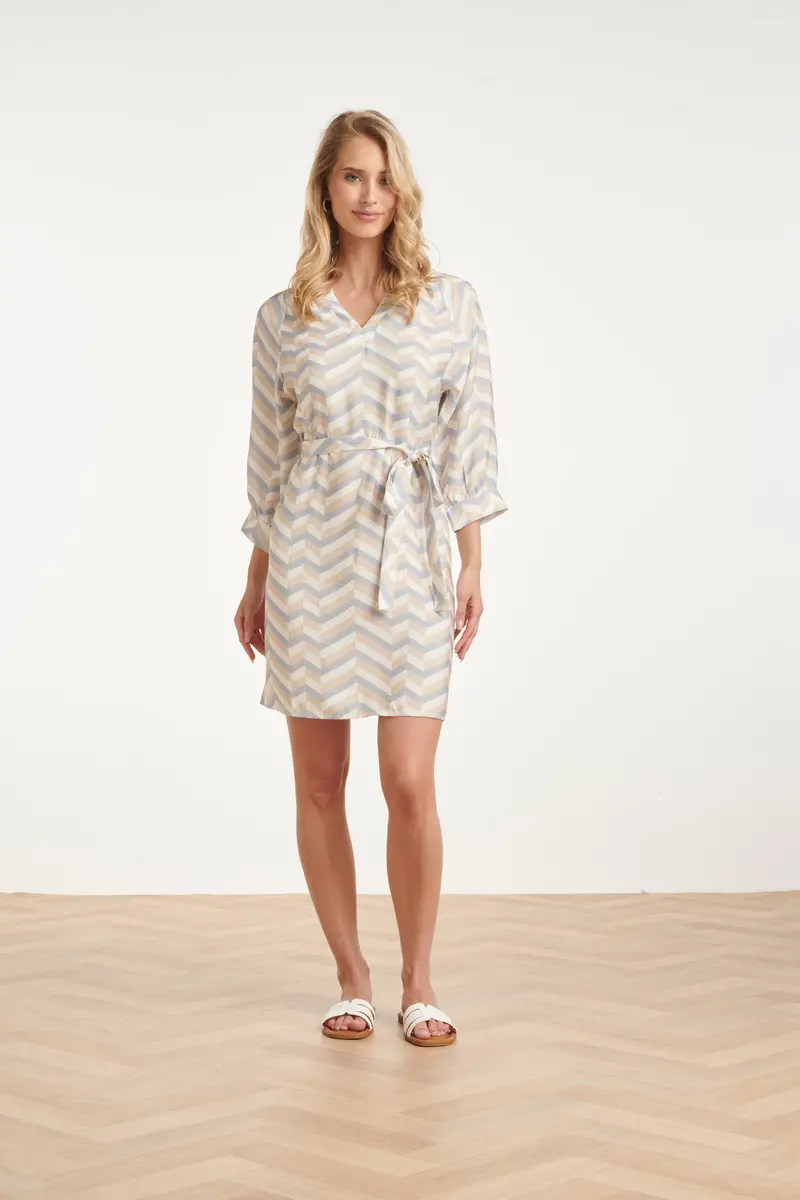 Women'S Chevron Print Dress – Multicolor Design 1