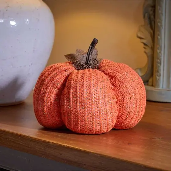 Xl Decorative Pumpkin – Handcrafted Autumn Home Accent 1