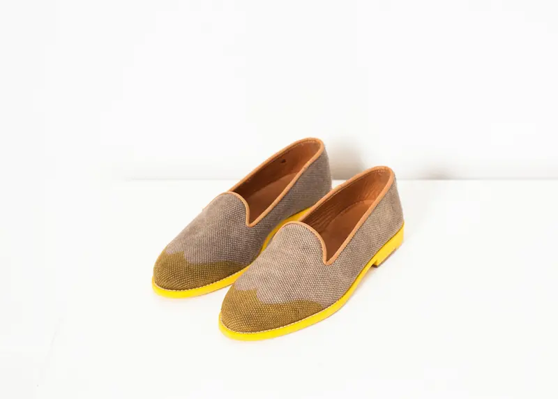 Yellow Wingtip Loafer Shoes 1