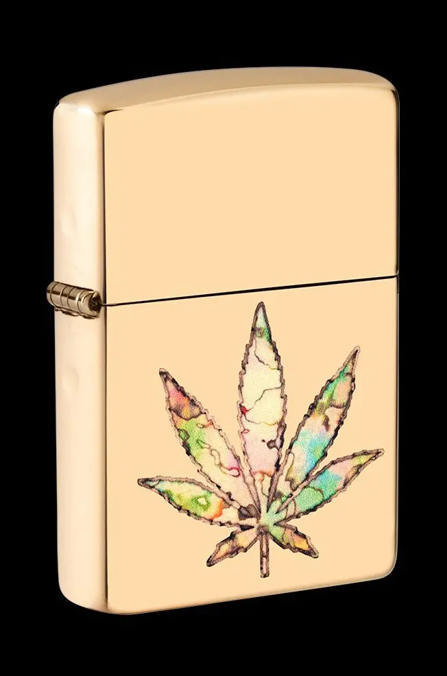 Zippo Brass Fusion Windproof Lighter – Cannabis Edition 1