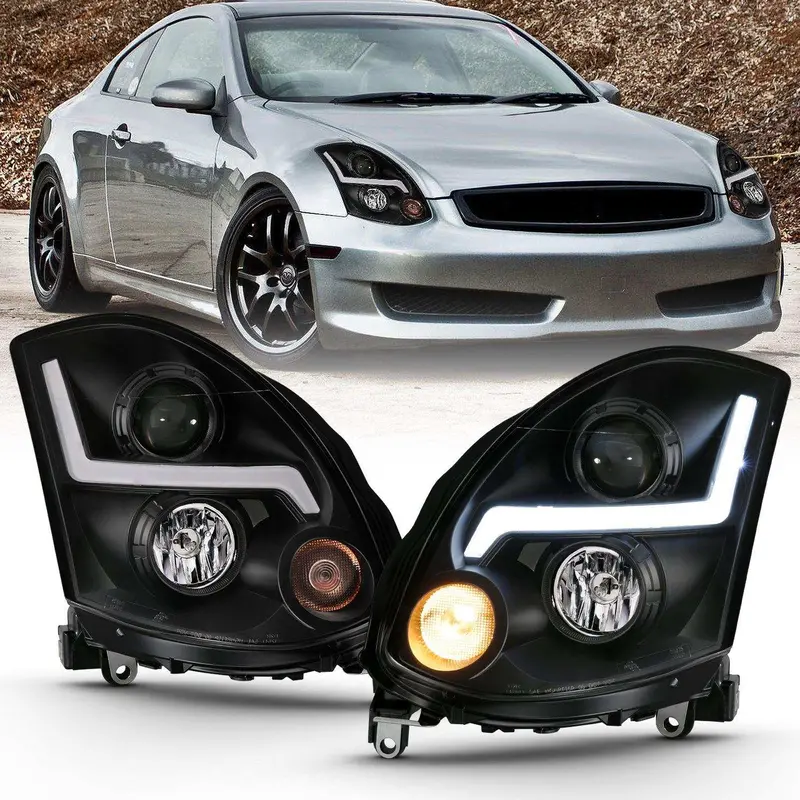 Anzo 121557 Projector Headlights – Plank-Style Black Housing (Hid-Compatible) 1