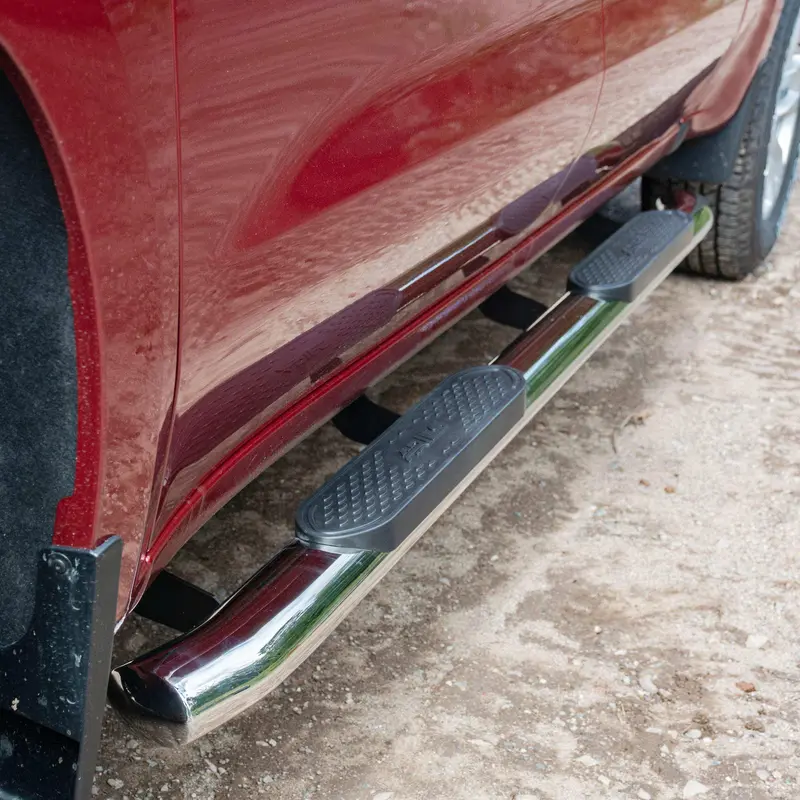Aries Polished Stainless Steel Oval Side Bars – 4-Piece Set For Chevrolet Silverado & Gmc Sierra (1500/2500/3500) 1