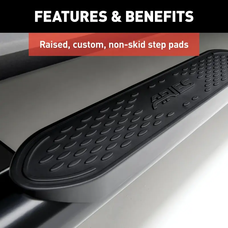 Aries S225008 Oval Black Steel Side Bars – Custom-Fit For Dodge Ram 1500/2500/3500 1