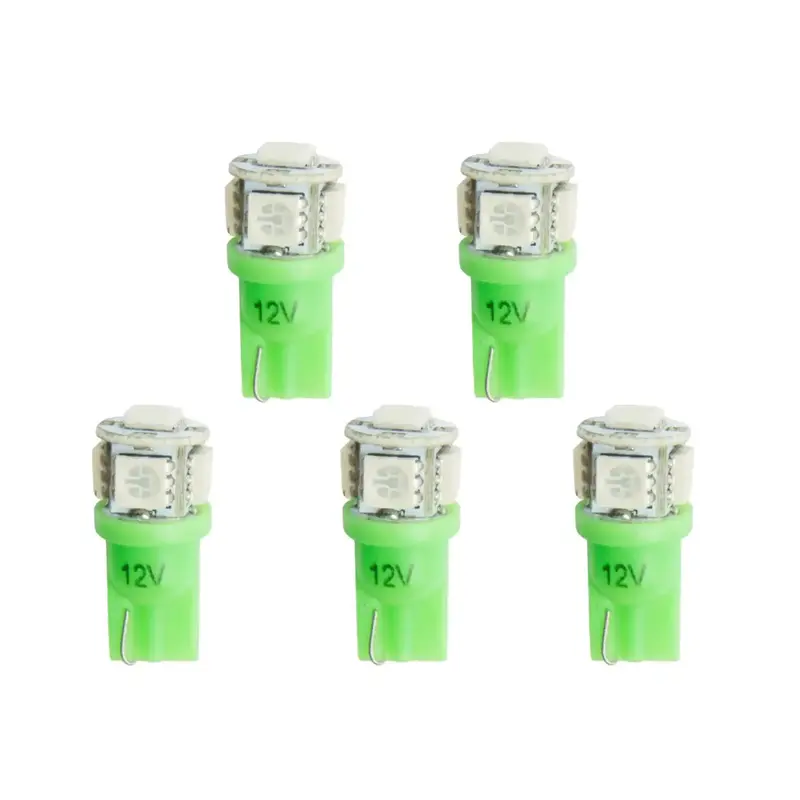Autometer 3285-K Green T3 Wedge Led Replacement Bulbs (5-Pack) 1